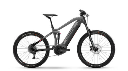 E-bike ALLMTN 2 2021 in the colour titan black coral from Haibike