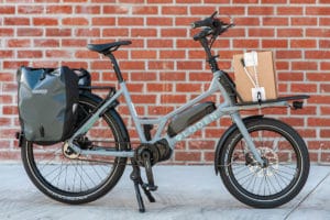 Loden One e-cargo bike in the colour grey