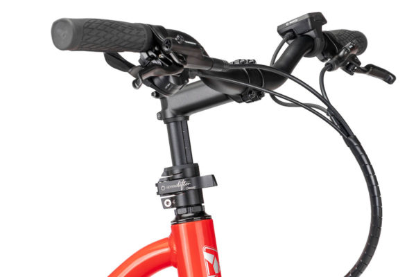 Tern Quick Haul ebike with Speedlifter for adjusting the handlebar height
