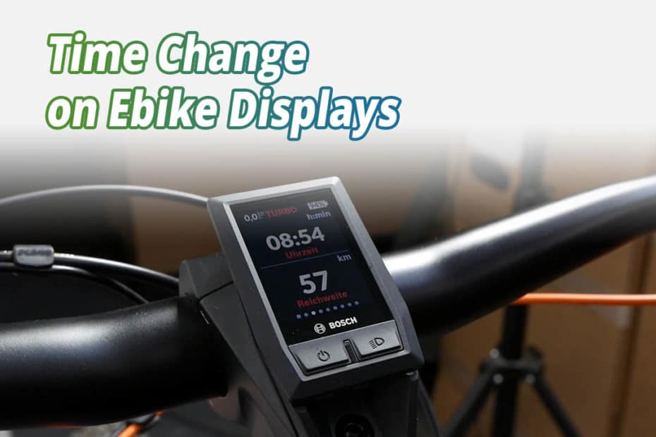 Time change on ebike displays