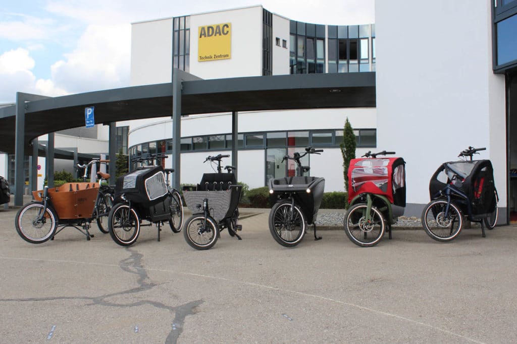 Single-track e-cargo bikes tested by ADAC in June 2022
