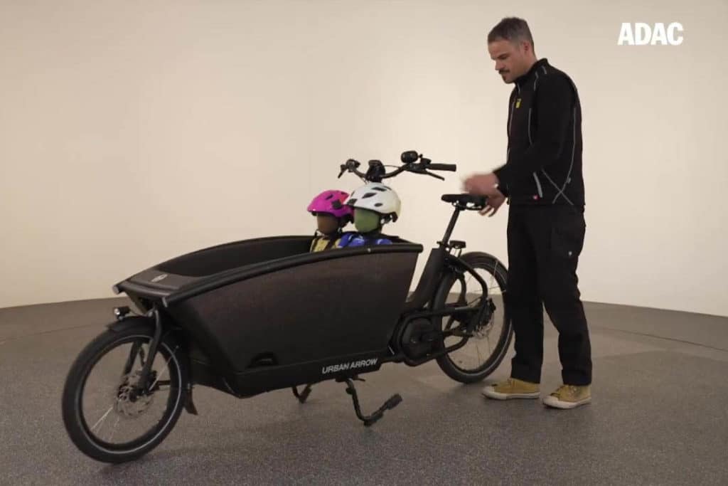 Bipod stand on the Urban Arrow Family e-cargo bike