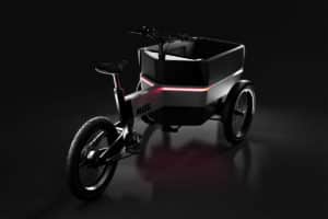 Mate SUV e-cargo bike with LED bar integrated in the frame