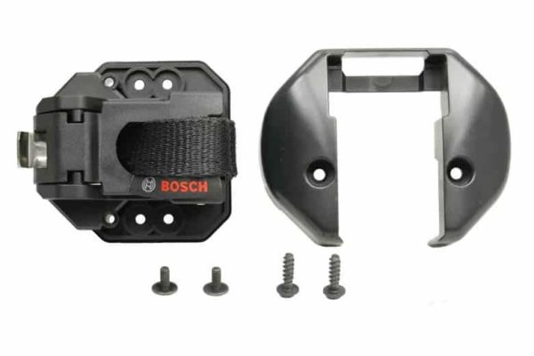 Mounting kit for attaching a horizontal Bosch PowerTube 750 ebike battery in a closed downtube