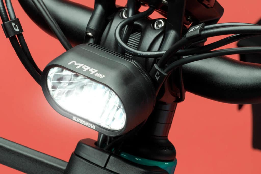 Supernova M99 mini headlight on the Yamaha Booster Easy ebike