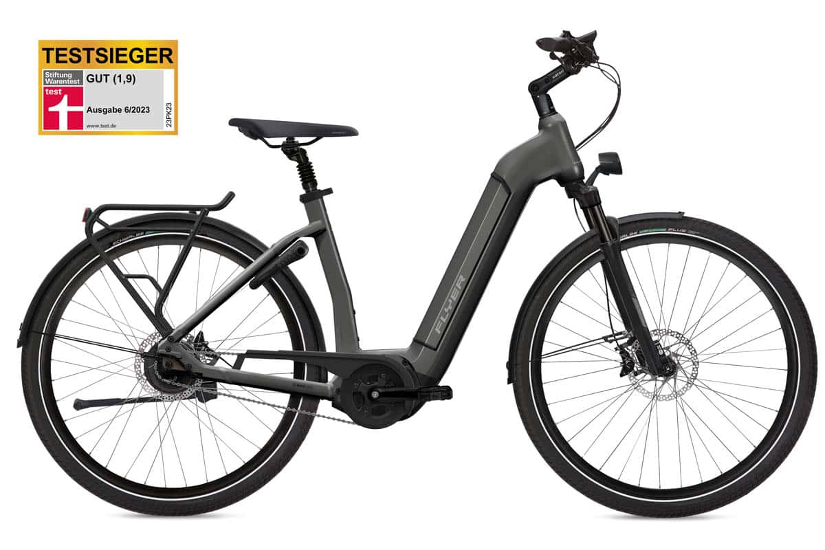 Flyer Gotour6 ebike wins Stiftung Warentest in the city ebikes category