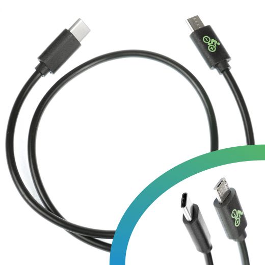 E-bike USB charging cable Micro USB-B to USB C
